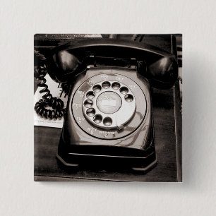 Bóton Quadrado 5.08cm Telefone velho