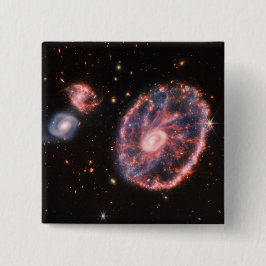 Bóton Quadrado 5.08cm Telescópio Espacial JWST James Webb Galaxy