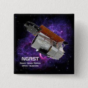 Bóton Quadrado 5.08cm Telescópio Espacial Nancy Grace Roman
