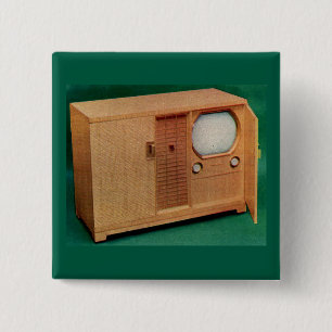 Bóton Quadrado 5.08cm televisão dinamarquesa moderna n.º 2, de cerca d