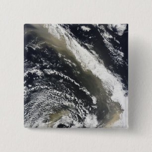 Bóton Quadrado 5.08cm Tempestade da poeira que funde sobre o mar de
