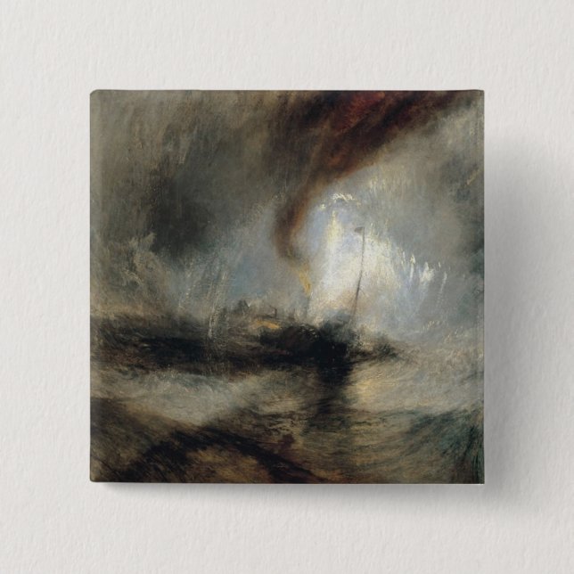 Bóton Quadrado 5.08cm Tempestade de neve (Frente)