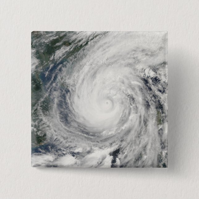 Bóton Quadrado 5.08cm Tempestade tropical Chanchu (Frente)