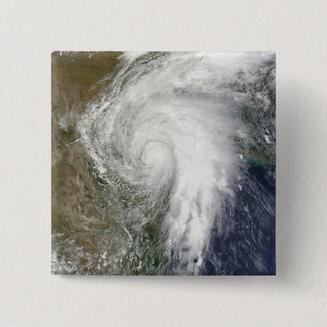 Bóton Quadrado 5.08cm Tempestade tropical Hermine sobre o Texas (Frente)