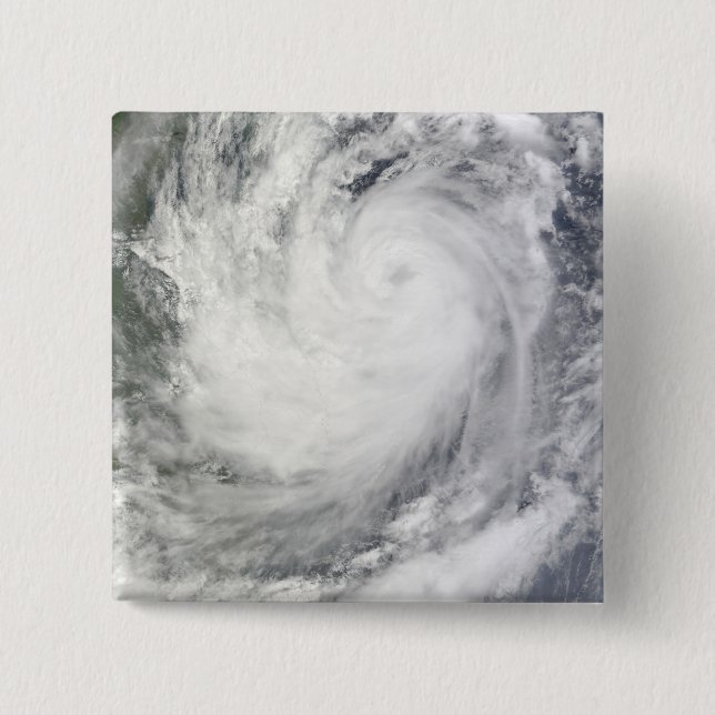 Bóton Quadrado 5.08cm Tempestade tropical Ketsana (Frente)