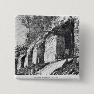 Bóton Quadrado 5.08cm Templo das inscrição, Palenque