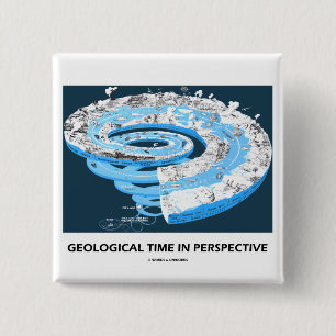 Bóton Quadrado 5.08cm Tempo Geological na perspectiva (idade Geological)
