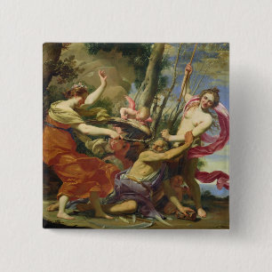 Bóton Quadrado 5.08cm Tempo superado pela juventude e pela beleza