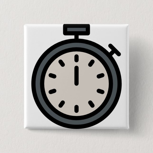 Bóton Quadrado 5.08cm temporizador (Frente)
