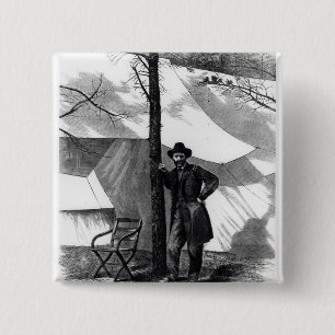 Bóton Quadrado 5.08cm Tenente General Ulysses S. Grant