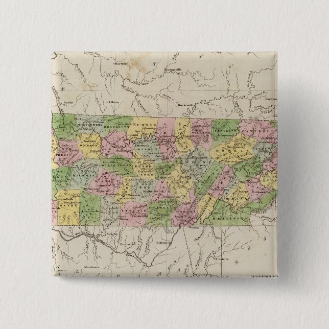 Bóton Quadrado 5.08cm Tennessee 4 (Frente)