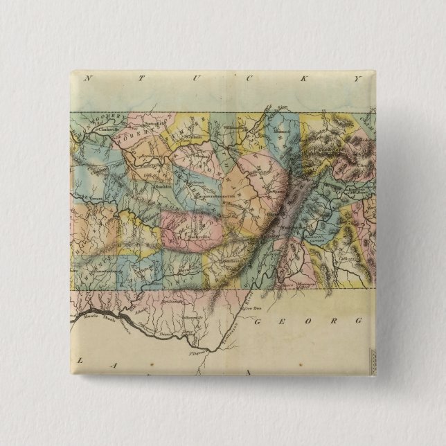 Bóton Quadrado 5.08cm Tennessee 5 (Frente)