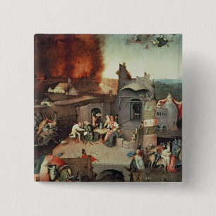 Bóton Quadrado 5.08cm Tentação do santo Anthony, c.1500