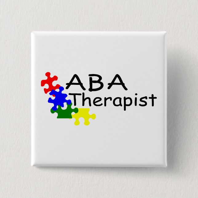 Bóton Quadrado 5.08cm Terapeuta do ABA (PP) (Frente)