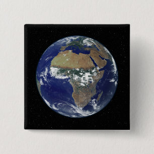 Bóton Quadrado 5.08cm Terra completa que mostra África e Europa