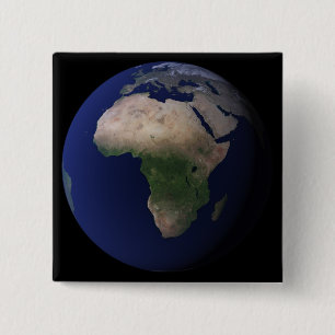 Bóton Quadrado 5.08cm Terra completa que mostra África, Europa, & o Ea