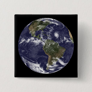 Bóton Quadrado 5.08cm Terra completa que mostra America do Norte 2