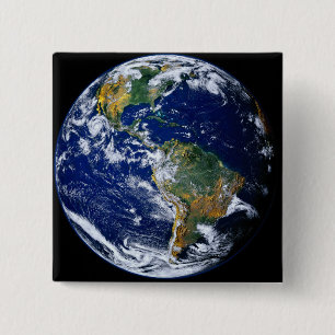 Bóton Quadrado 5.08cm Terra completa que mostra os Americas