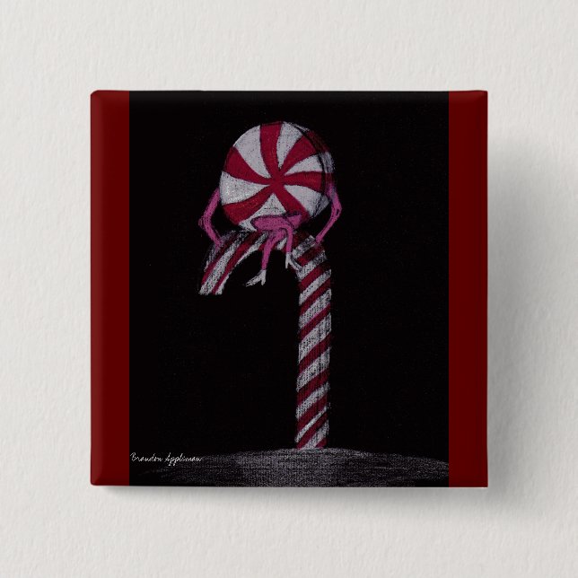 Bóton Quadrado 5.08cm Terra dos doces (Frente)