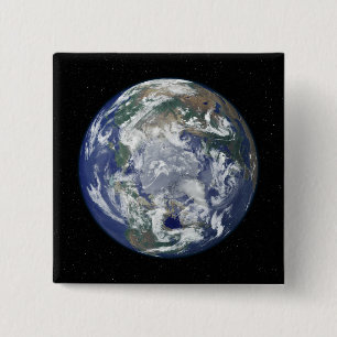 Bóton Quadrado 5.08cm Terra inteiramente iluminada centrada no Pólo