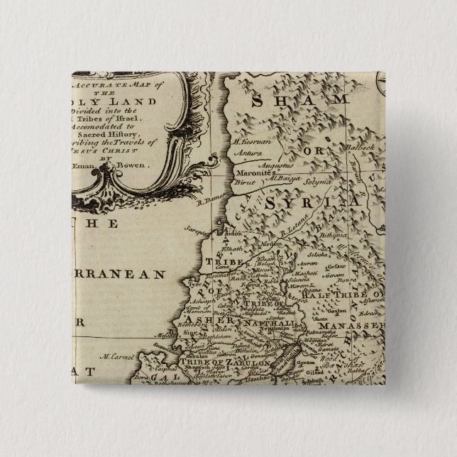 Bóton Quadrado 5.08cm Terra Santa (Frente)