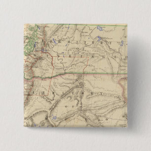 Bóton Quadrado 5.08cm Territórios de Washington e Oregon