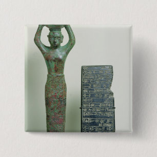 Bóton Quadrado 5.08cm Tesouro do rei do Amar-Pecado de Ur, c.2040 BC