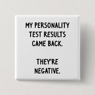Bóton Quadrado 5.08cm Teste de personalidade