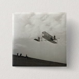 Bóton Quadrado 5.08cm Teste de Voo de Planador Aviação Irmãos Wright