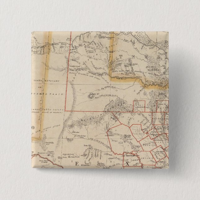 Bóton Quadrado 5.08cm Texas 4 (Frente)