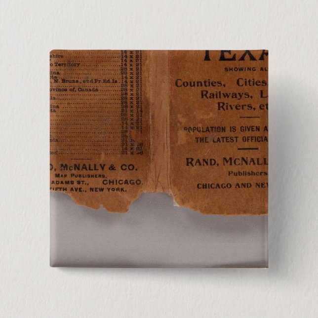 Bóton Quadrado 5.08cm Texas 5 (Frente)