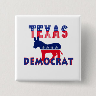 Bóton Quadrado 5.08cm Texas Democrata