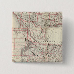 Bóton Quadrado 5.08cm Texas e México, Houston
