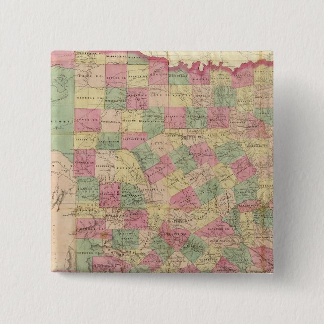 Bóton Quadrado 5.08cm Texas Ocidental (Frente)