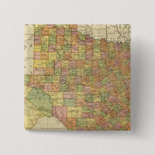 Bóton Quadrado 5.08cm Texas por Rand McNally