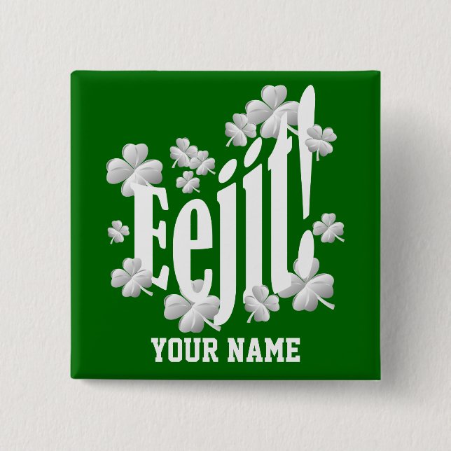 Bóton Quadrado 5.08cm Texto irlandês engraçado (Frente)
