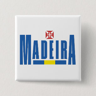 Bóton Quadrado 5.08cm Texto Madeira e Cores de Sinalizador