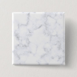 Bóton Quadrado 5.08cm Textura branca de mármore