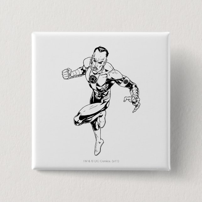 Bóton Quadrado 5.08cm Thaal Sinestro 3 (Frente)