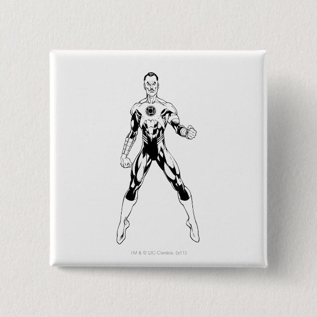 Bóton Quadrado 5.08cm Thaal Sinestro 6 (Frente)