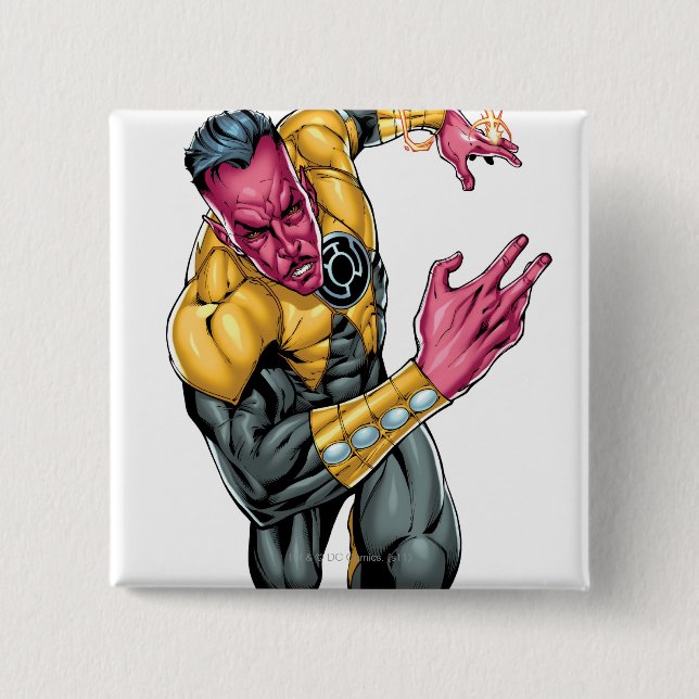 Bóton Quadrado 5.08cm Thaal Sinestro 8 (Frente)