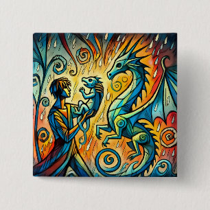 Bóton Quadrado 5.08cm  the dragon keeper