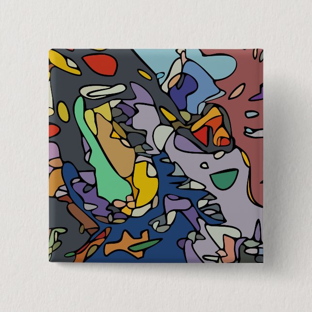 Bóton Quadrado 5.08cm 'the drama queen' - 2" Square Button (Frente)