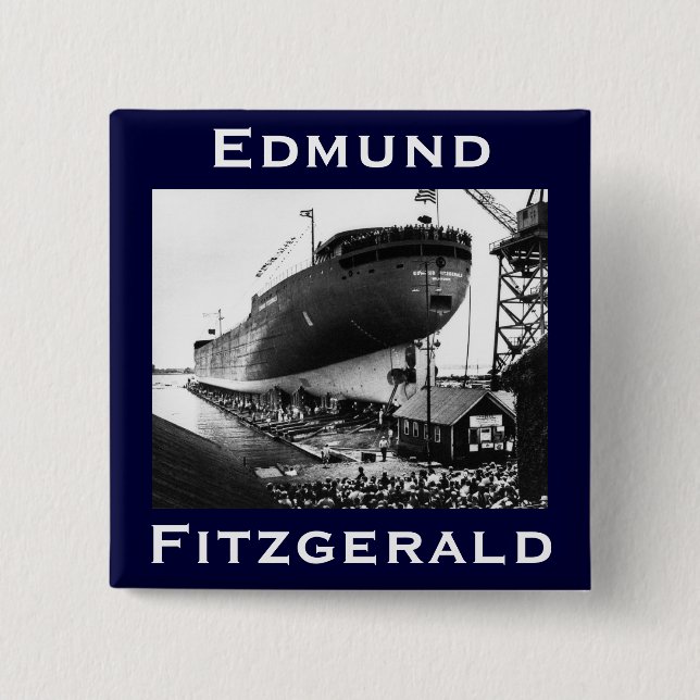 Bóton Quadrado 5.08cm The Edmund Fitzgerald (Frente)