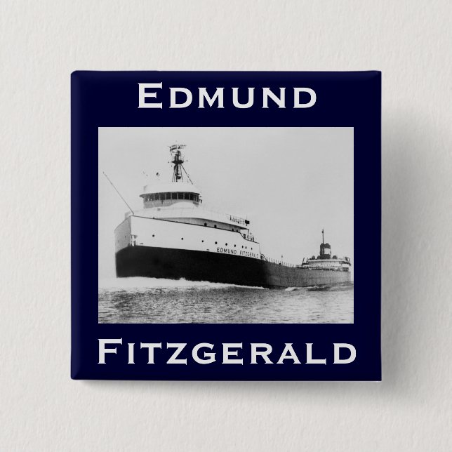 Bóton Quadrado 5.08cm The Edmund Fitzgerald (Frente)