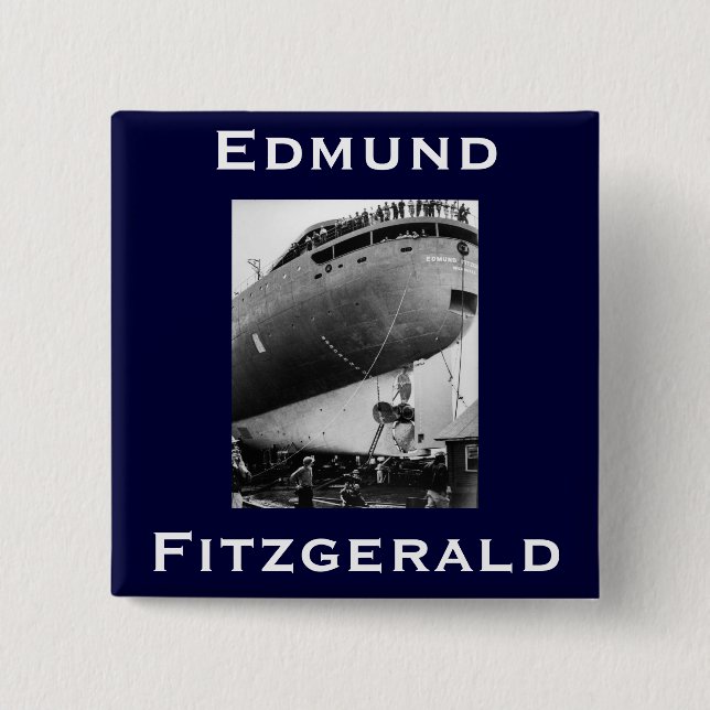 Bóton Quadrado 5.08cm The Edmund Fitzgerald (Frente)