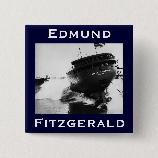 Bóton Quadrado 5.08cm The Edmund Fitzgerald (Frente)