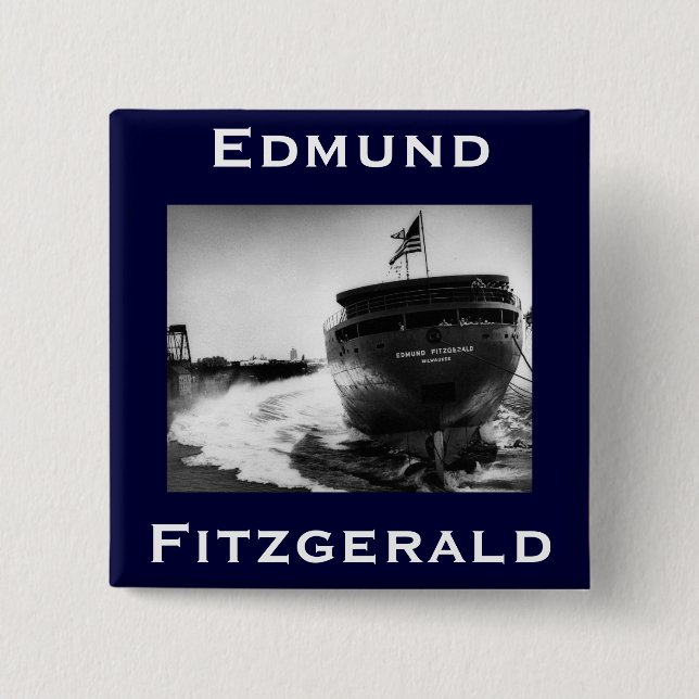 Bóton Quadrado 5.08cm The Edmund Fitzgerald (Frente)