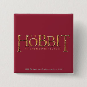 Bóton Quadrado 5.08cm The Hobbit Logo Textured