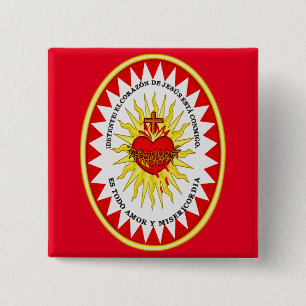 Bóton Quadrado 5.08cm The Most Sacred Heart of Jesus